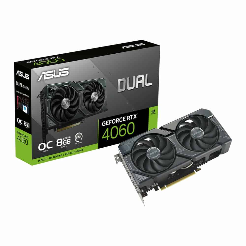 (image for) ASUS NVIDIA GeForce RTX 4060 DUAL OC 8GB Ada Lovelace Graphics Card